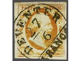 Deventer A (Ey 225) op 15 cent donkeroranje pos. 50, pracht ex.