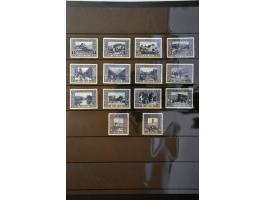 Landscapes 1910, collection of 80 perforated colourproofs in green, orange, violet, carmin, blue and brown, very fine, cat.v.