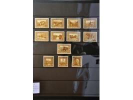 Landscapes 1910, collection of 80 perforated colourproofs in green, orange, violet, carmin, blue and brown, very fine, cat.v.