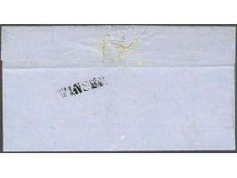 Onderdendam B (Ey 100) op 5 cent melkblauw plaat IV op kleinformaat briefomslag uit Winsum (langstempel achterzijde) 11-12-18