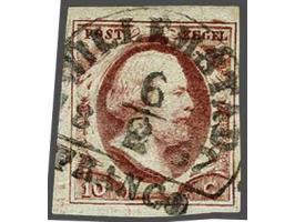 Willemstad B (Ey 500) op 10 cent rood plaat IV pos. 48, pracht ex.