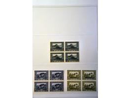 Landscapes 1910, 1 heller - 5 kronen in blocks of 4, very fine unmounted mint, cat.v. 950