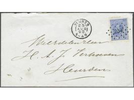 234 - Vlijmen - op Willem III 5 cent op envelop 25-8-1890 naar Heusden, fris pracht ex., cat.w. 60+