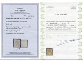 15 cent bruin vrijwel pracht ex. (origineel zwart puntje in gom) met certificaten Muis 2000 en Vleeming 2018, cat.w. 725 