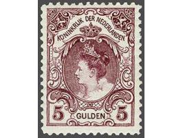 5 gulden wijnrood tanding 11½ x 11, cat.w. 1000