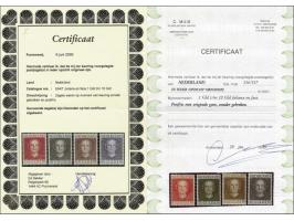 1 t/m 10 gulden met certificaat Muis 1999, cat.w. 1150