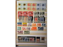 collection 1912-1960 used */** incl. better material a.o. Mi 71,* 78-81 **, Airmail, etc. on album leaves and stock pages
