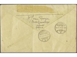 Van der Hoopvlucht, BS met ster 1.X.24, envelop met bonte frankering Wilhelmina Bontkraag, Opruimingsuitgiftes 1923, Reddings