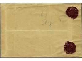 Koppenvlucht. Grootformaat aangetekende envelop van Amsterdam 1-10-1927 naar Weltevreden gefrankeerd met o.a. nrs. 101, LP1 (