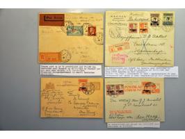 ruim 150 proefvluchten Nederland-Ned.Indië en retour 1928-1929 w.b. trajectpost (w.b. VH B17m, 17n, 17l, 20n, 22k, 22w, 22y e