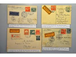 ruim 150 proefvluchten Nederland-Ned.Indië en retour 1928-1929 w.b. trajectpost (w.b. VH B17m, 17n, 17l, 20n, 22k, 22w, 22y e