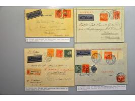 ruim 150 proefvluchten Nederland-Ned.Indië en retour 1928-1929 w.b. trajectpost (w.b. VH B17m, 17n, 17l, 20n, 22k, 22w, 22y e