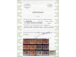 De Ruyter ½ cent t/m 1 gulden met certificaat Muis 1997, cat.w. 1400