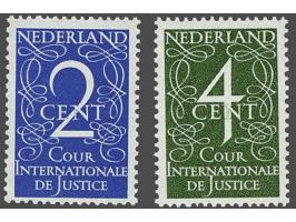 Cour Internationale de Justice 2 en 4 cent met certificaat Muis 2000, D25 met origineel glimplekje in gom, cat.w. 750 