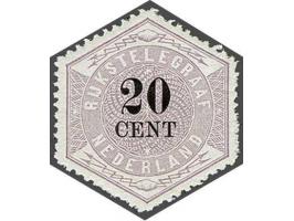 20 cent lila en zwart, pracht ex. (tanding zie foto), cat.w. 440