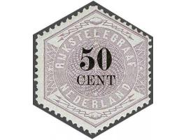 50 cent lila en zwart, pracht ex., cat.w. 495