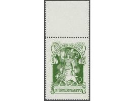 Nederlandse Maagd in groen, bovenrandstuk met certificaat Lipsius 2008, cat.w. 400 