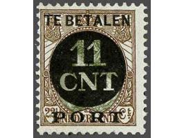 11 cent bruin en olijfgroen tanding 12½, pracht ex. zonder gom met certificaat Vleeming 2019, cat.w. (1375)