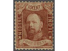 10 cent karmijnrood, pracht ex. met certificaat Vleeming 2014, cat.w. 1500
