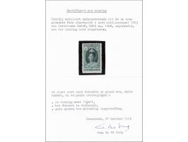 Jubileum 5 cent blauwgroen tanding 11½ x 11, pracht ex. met certificaat De Jong 1996, cat.w. 1250