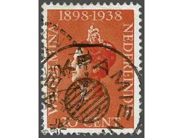 Jubileum 20 cent oranje met bestelhuisstempel Aekpamienke, pracht ex.