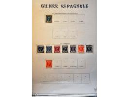 including Japan, China, paquebot postmarks, Pexip '37 mini-sheet, collection Spanish Guinee etc. on album pages
