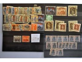 including  tete-beche pairs, inverted overprints and better ex. used and */** on stockcards