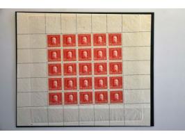 Franz Joseph I 10 kronen, colourproof in red in complete sheet of 25 stamps with platenumber II, very fine, cat.v. 6250++. Ac
