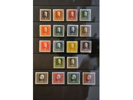 Franz Joseph I 2 heller - 10 kronen, complete set with variety imperforated in the chosen colours and 2 complet sets (one per