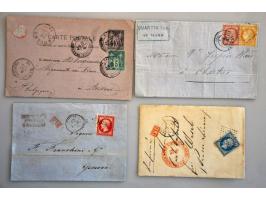 collection of over 60 19th century franked covers including foreign destinations (a.o. Mexico), frankings, cancellations (a.o