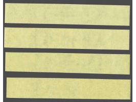 Karl Renner  1 - 5 schilling in gutter pairs on thick yellow paper with sheet margins, very fine unmounted mint, cat.v. 560+