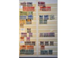 stock including Ceylon, India (a.o. Gandhi 10 rupees*), Malta and Mauritius with many classics in 4 stockbooks