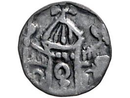 Provinciaal Penning (ca. 1210-1235) HENDRIK I, 1210-1235 - ABDIJ VAN NIJVEL- z.j. AG ZF-