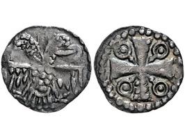 Provinciaal Halen denier (ca. 1235) (emissies met uitsluitend stedelijke symbolen ca. 1210-1280) Vanhoudt G97 AG 12mm 0,56gr 