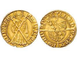 Provinciaal Andreas goudgulden, hoofd naar rechts, 2 kruisjes na sanctus AU W. 472 ZF+