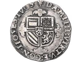 Provinciaal Vlaanderen Karolusgulden Brugge z.j. 2e type AG 22,87gr vG&amp;H 188-5, Delm. 9 bijna PR