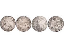 Provinciaal 4 stuiver of krabbelaar 1540 AG (5,84gr) en 1541 AG (6,09gr) W. 672 beide ex ZF-