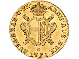 Provinciaal Souverain d'Or Antwerpen 1751 AU 5,57gr W. 1114 PR-FDC