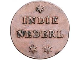 Nederlands-Indië Zwaantjesduit 1836 werkproef met gekroond wapen en een zwaan tussen jaartal, Scho. 659a ZF