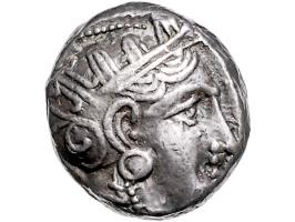 Griekse munten Attica, Athens, Tetradrachm ca. 454-404 BC, AR 20.8 mm, 17.19 g. - Obv: Helmeted head of Athena facing right, 