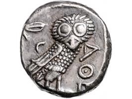 Griekse munten Attica, Athens, Tetradrachm ca. 454-404 BC, AR 20.8 mm, 17.19 g. - Obv: Helmeted head of Athena facing right, 