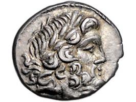 Griekse munten Achaia, Megara, Hemidrachm (Triobol) ca. 160-146 BC, AR 14 mm, 2.43 g. EF