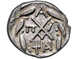 Griekse munten Achaia, Megara, Hemidrachm (Triobol) ca. 160-146 BC, AR 14 mm, 2.43 g. EF