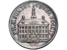 Historiepenningen 's-Hertogenbosch - Stadhuispenning zilver (1704) Snoeck 1 ZF