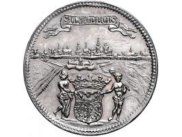 Historiepenningen 's-Hertogenbosch - Stadhuispenning zilver 1705 Snoeck 5 ZF+