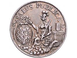Historiepenningen 's-Hertogenbosch - Stadhuispenning zilver (1712) Snoeck 12 of 12a ZF
