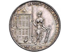 Historiepenningen 's-Hertogenbosch - Stadhuispenning zilver (1712) Snoeck 13 ZF