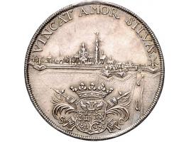 Historiepenningen 's-Hertogenbosch - Stadhuispenning zilver 1725 Snoeck 34 ZF