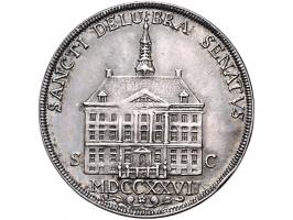 Historiepenningen 's-Hertogenbosch - Stadhuispenning zilver 1727 Snoeck 40b ZF-