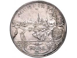 Historiepenningen 's-Hertogenbosch - Stadhuispenning zilver 1739 Snoeck 54b ZF+